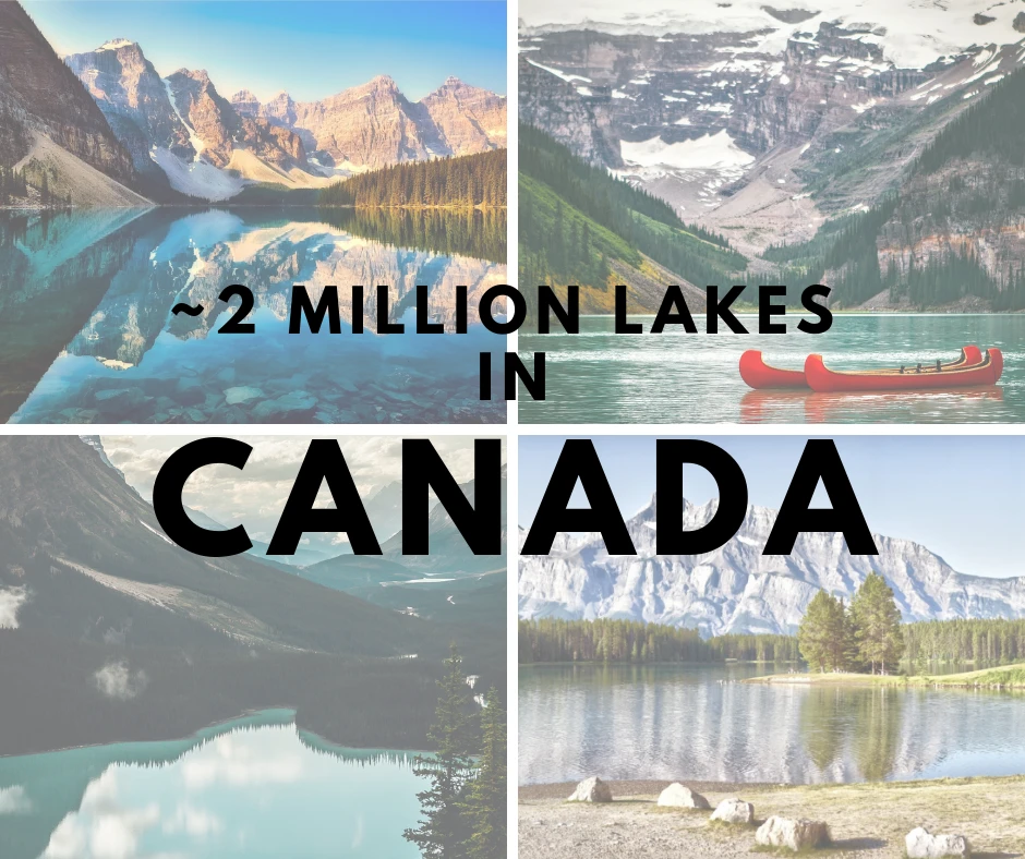 Collage of lakes in Canada